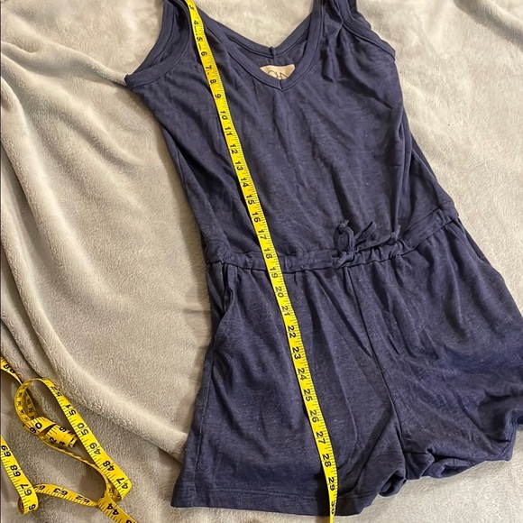 Chaser Blue Sleeveless V-Neck One Piece Romper - Picture 4 of 6